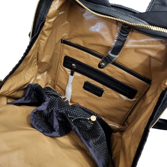 Caraa Black Backpack with Gold Accents - Picture 13 of 16